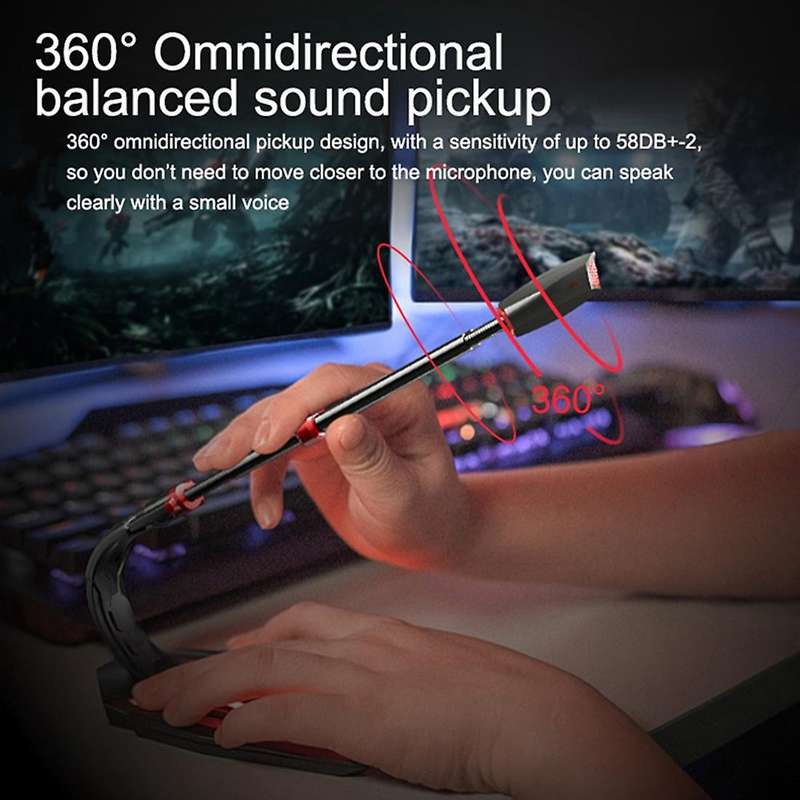 Computer Gaming Microphone for Pc Desktop Recording Chatting, Usb