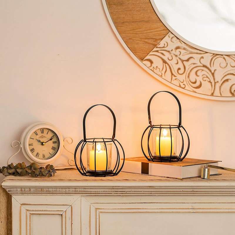 Tealight Candle Holders Pillar Votive Holder Set Of 2 Home Decor