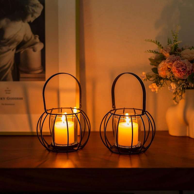 Tealight Candle Holders Pillar Votive Holder Set Of 2 Home Decor