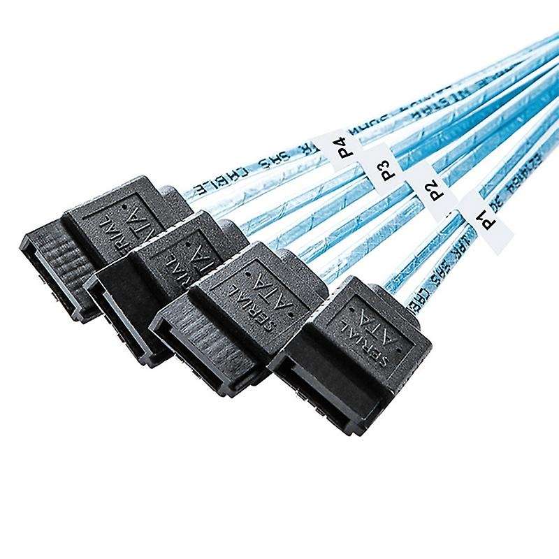Mini Sas Hd Sff-8644 to 4 X Sata 7pin Hard Disk Cable 12gbps Server