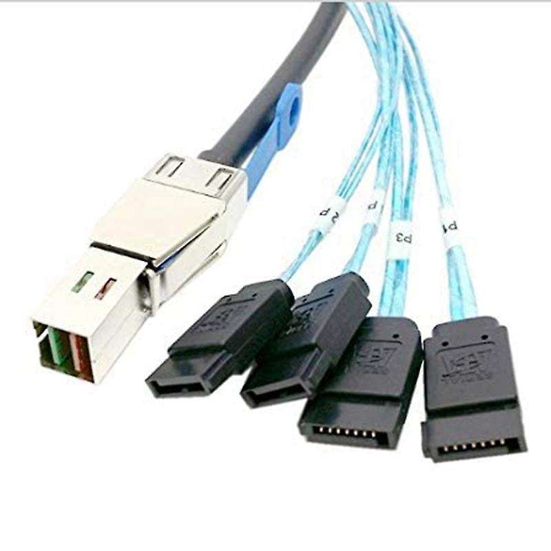 Mini Sas Hd Sff-8644 to 4 X Sata 7pin Hard Disk Cable 12gbps Server