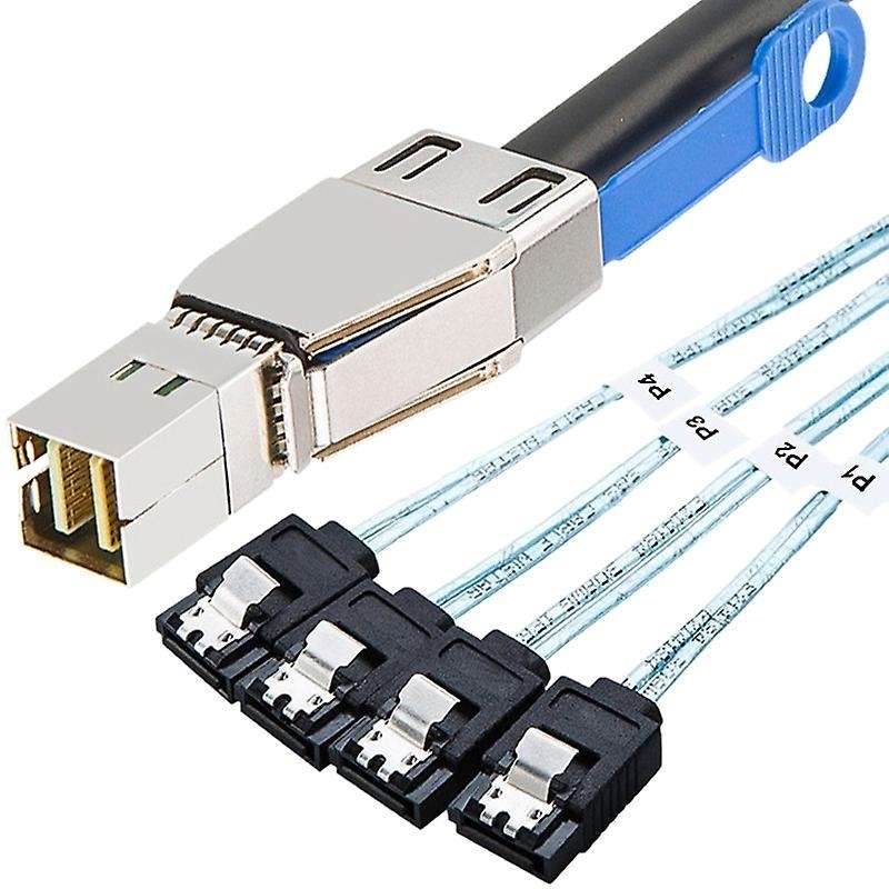 Mini Sas Hd Sff-8644 to 4 X Sata 7pin Hard Disk Cable 12gbps Server