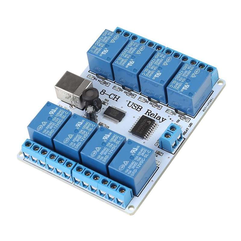 12v Usb Relay Board 8-channel 12vdc Type-b Usb Module Controller