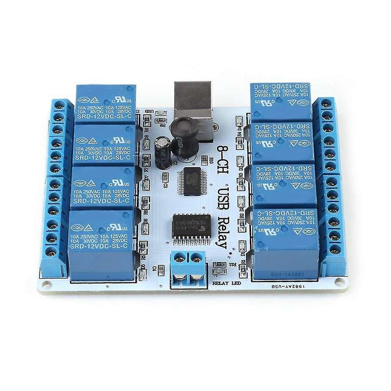 12v Usb Relay Board 8-channel 12vdc Type-b Usb Module Controller