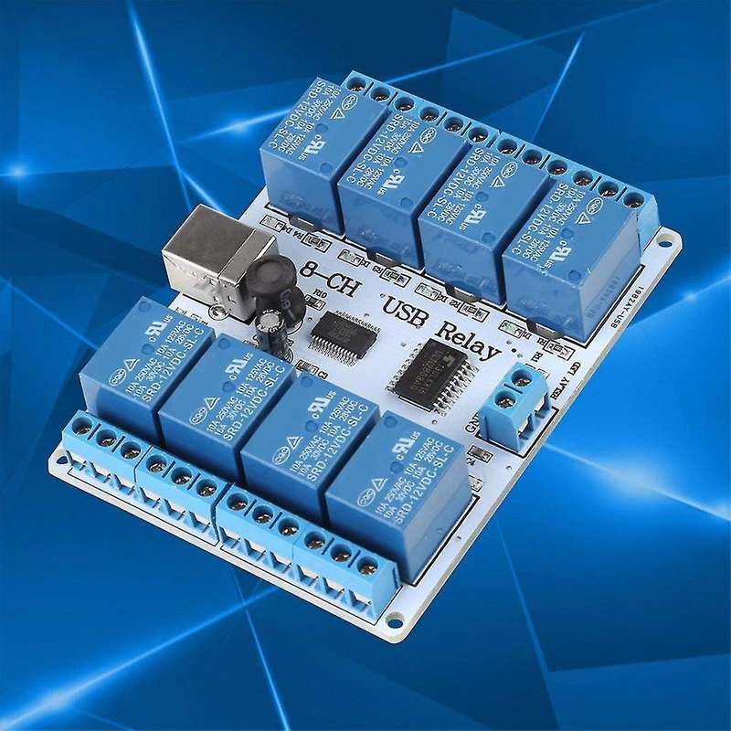 12v Usb Relay Board 8-channel 12vdc Type-b Usb Module Controller