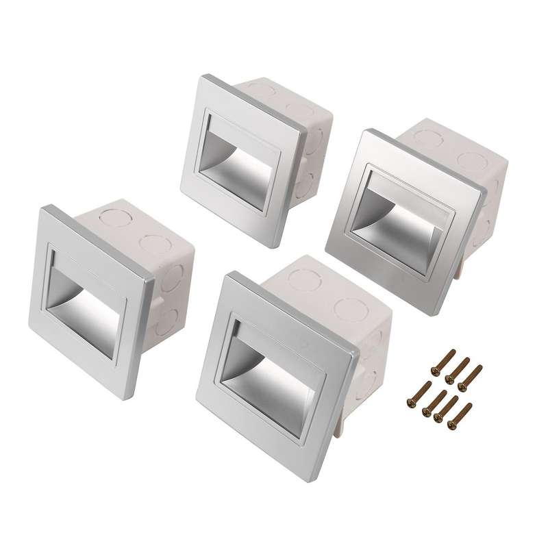 4pcs Stair Light Led 3w Led Recessed Wall Light Footlight Step Lamps