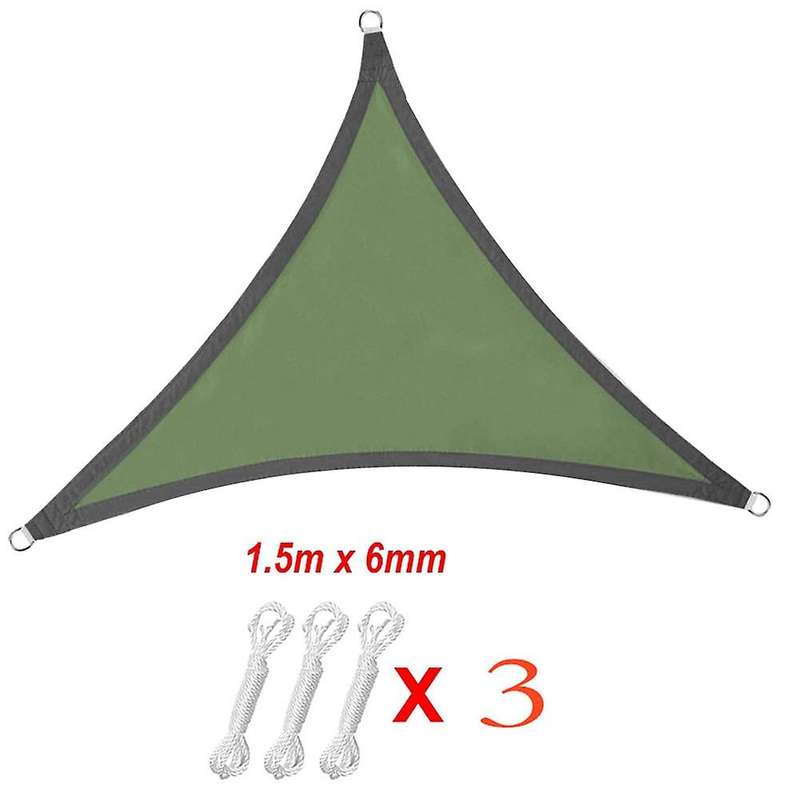 Sun Shade Sail Canopy 3x3x3meter Cover for Patio Outdoor(green)