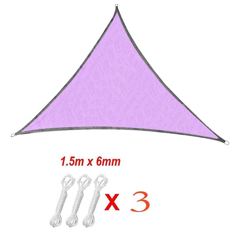 Sun Shade Sail Canopy 3x3x3meter Cover for Patio Outdoor(purple)
