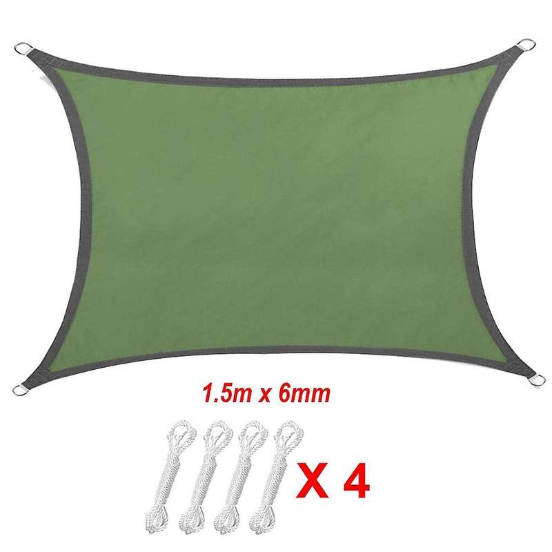 Sun Shade Sail Canopy 2 X 3meter Cover for Patio Outdoor(green)