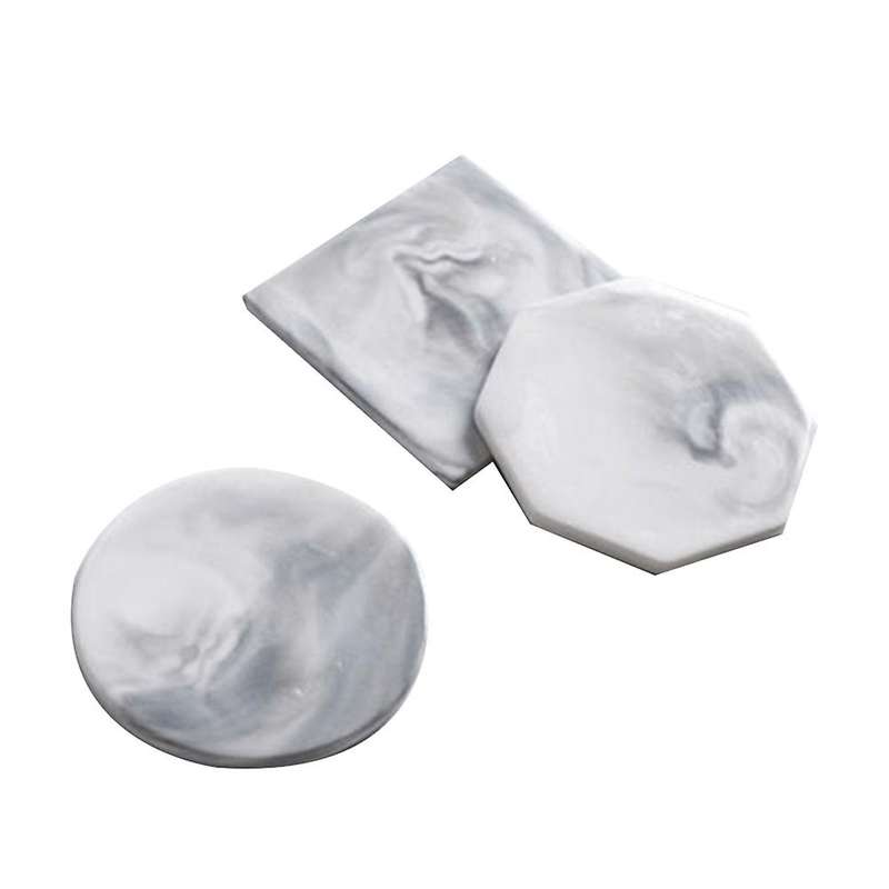 Marble Cork Coaster Ins Nordic Ceramic Anti-scalding Saucer Gray
