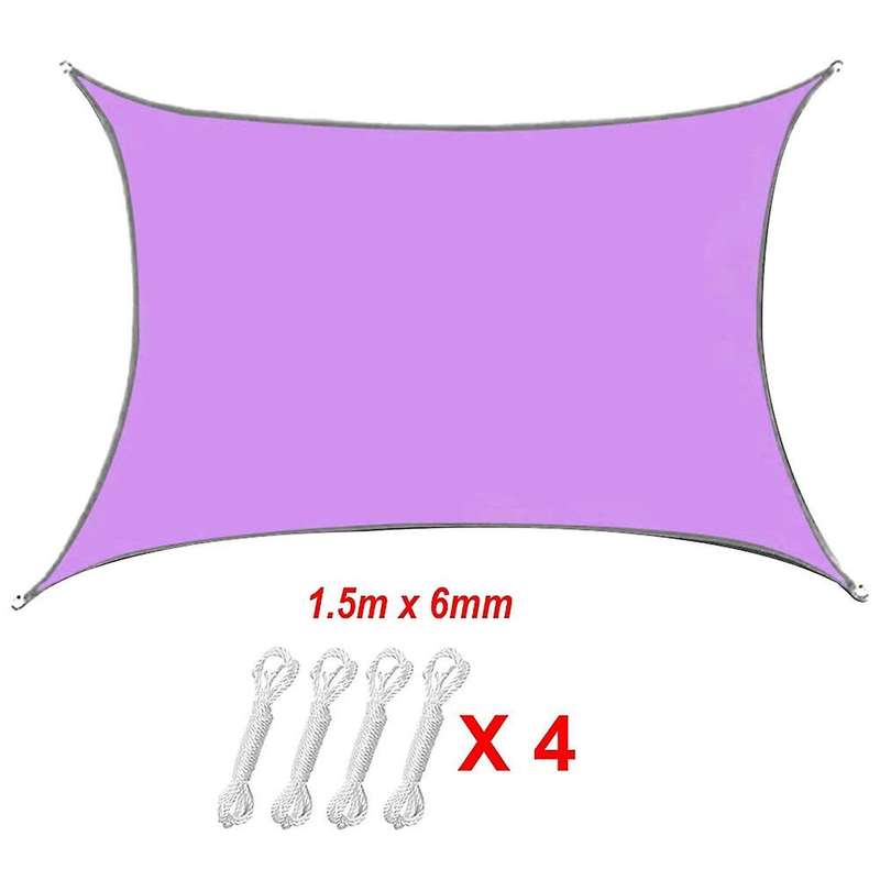 Sun Shade Sail Canopy 2 X 3meter Cover for Patio Outdoor(purple)