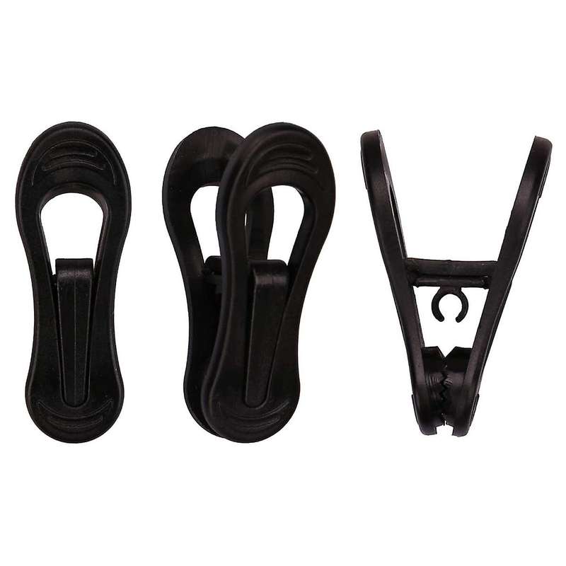 60pcs Black Plastic Hanger Clips for Use with Slim-line Clothes Pegs