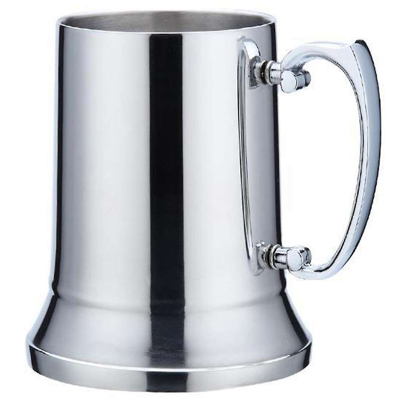 Tankard Stein Double Wall Beer Mugs with Handgrip Coffee Cup 560ml