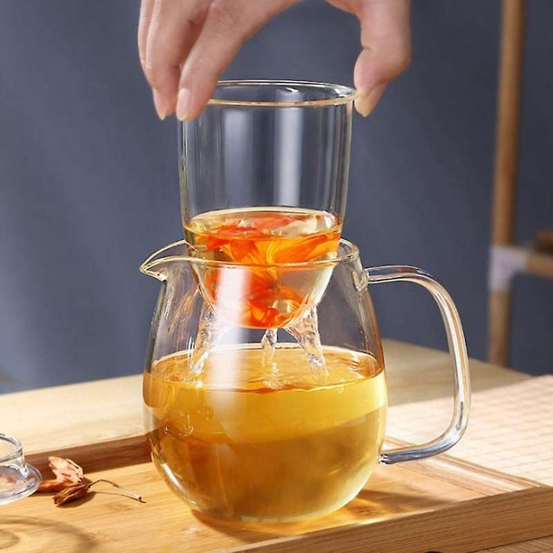 Household Glass Cold Kettle, Cool Creative Tea Making Teapot, 1200ml