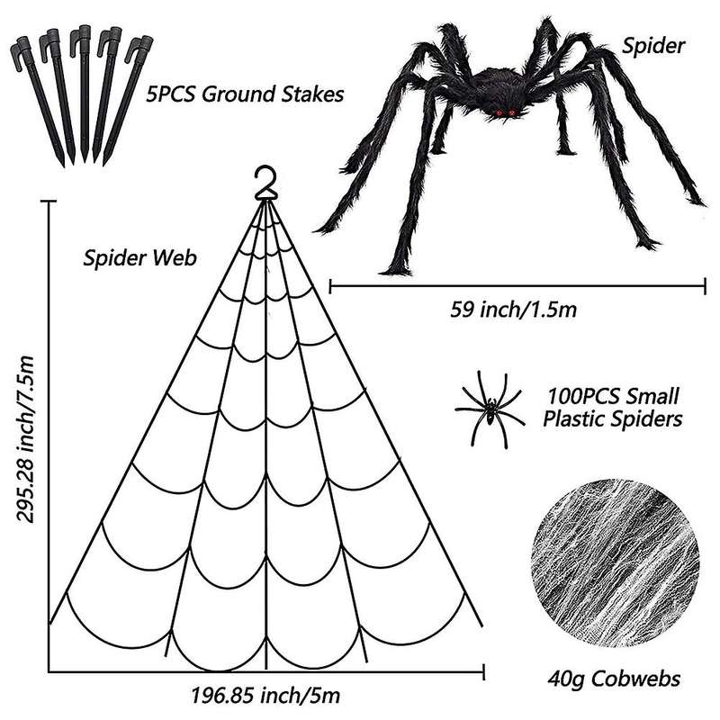 Halloween Decorations Outdoor Spider Web Decor Halloween Decorations