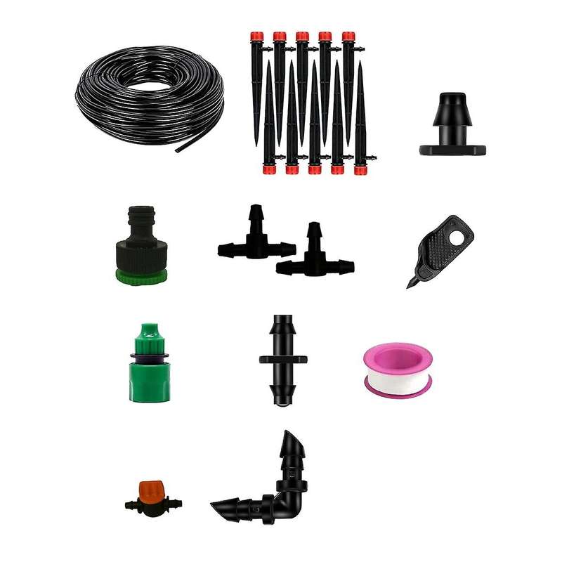 82ft 1/4inch Hose Drip Irrigation System Kit Mini Flow Dripper