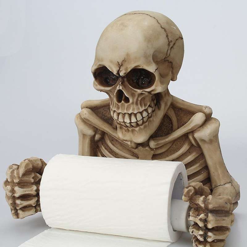 Skull Paper Holder Club Wall Hanging Props Skeleton Roll Paper Stand