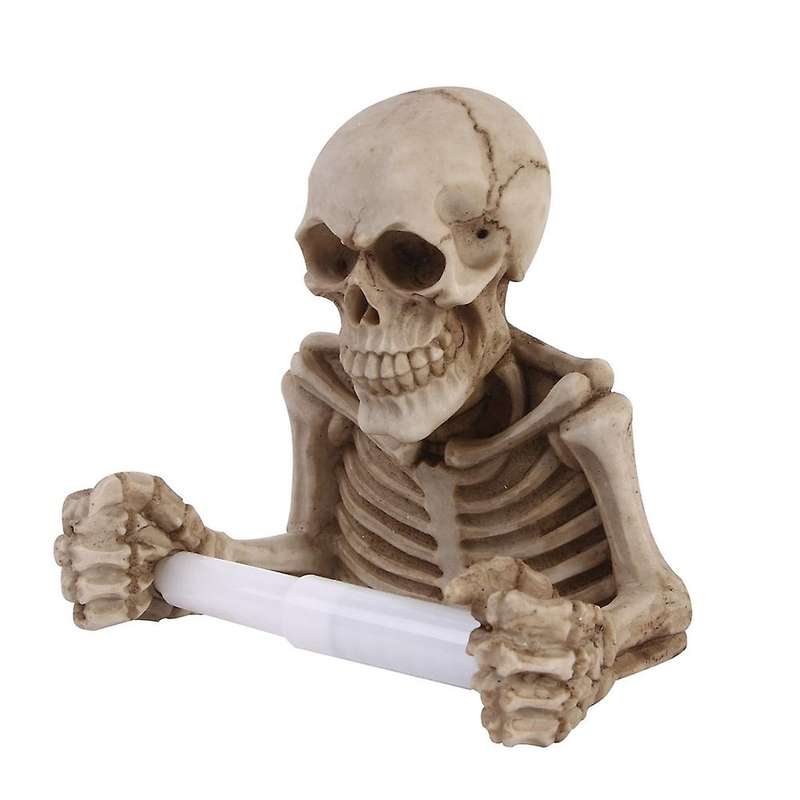Skull Paper Holder Club Wall Hanging Props Skeleton Roll Paper Stand