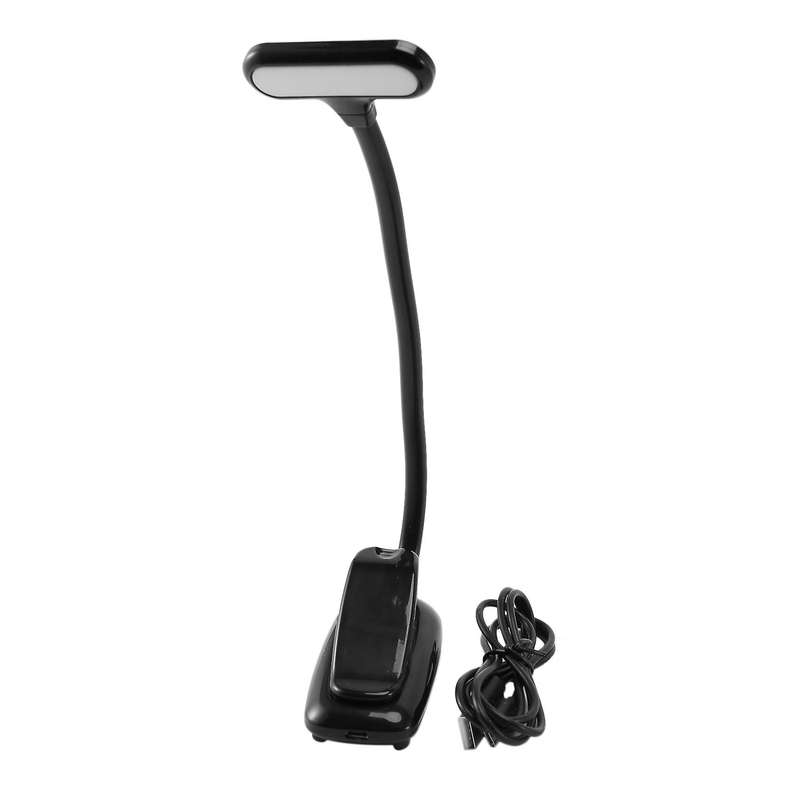 2x Led Book Lights, Rechargeable Clip On Light, 9 Leds, -black