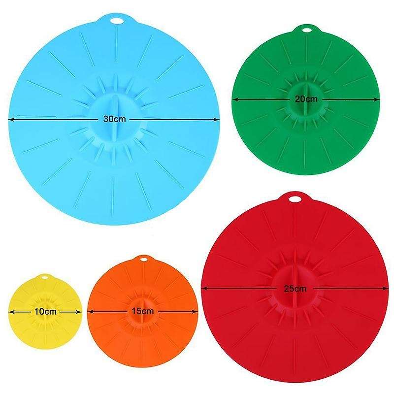 7 Pcs Heat Resistant Microwave Cover - Various Sizes Silicone Lids
