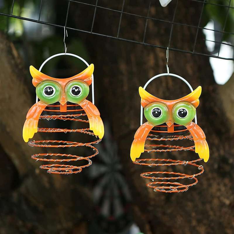 2pcs Solar Lanterns Light Outdoor Garden Ornament Hanging Lights