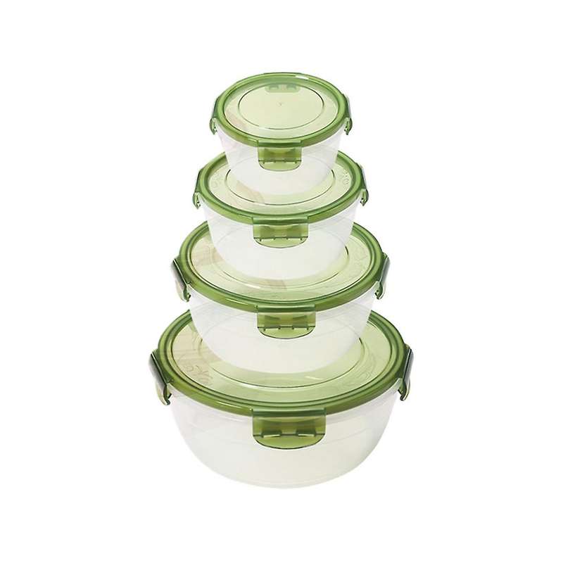 4pcs Sets Plastic Lunch Box Eco-friendly Food Storage Seal Box A