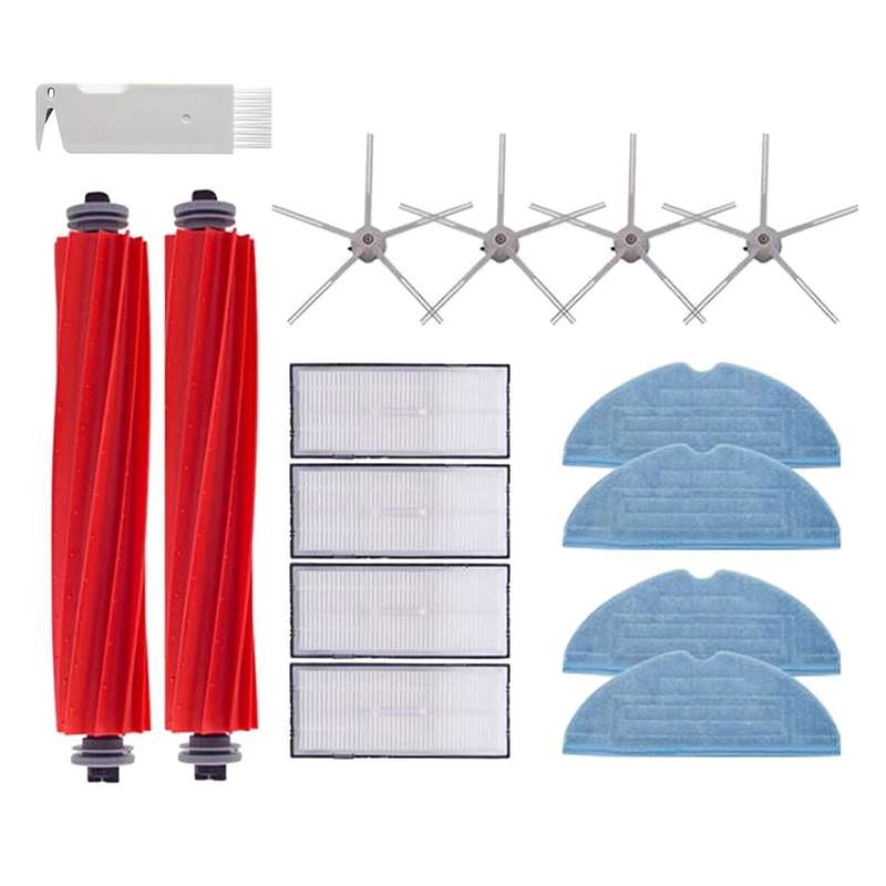 Rubber Main Brush Cover Mop Cloth Side Brush Vacuum Cleaner Part