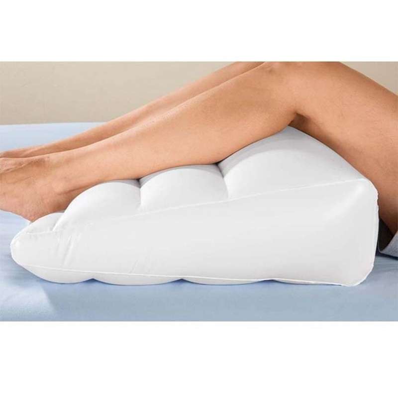 Large Inflatable Bed Wedge Pillow - Portable Lightweight (17ozs)