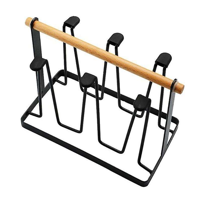 Vintage Wrought Iron Cup Holder Drainer Storage Organizer Stand C
