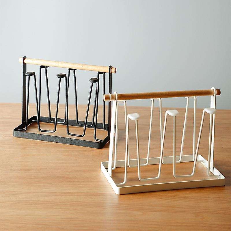 Vintage Wrought Iron Cup Holder Drainer Storage Organizer Stand A