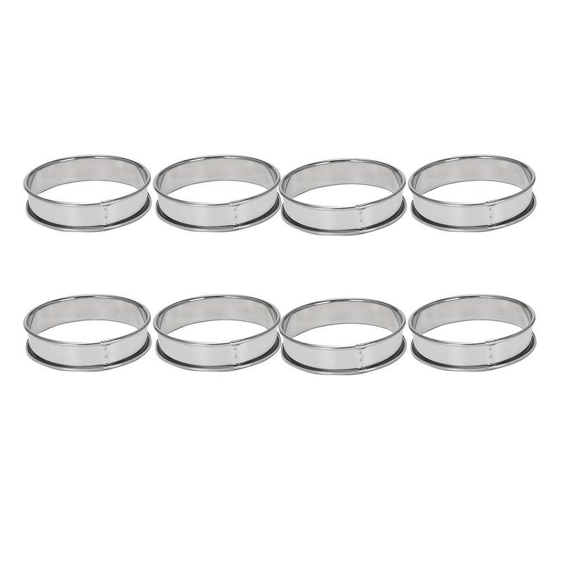 4inch Muffin Crumpet Rings,set Of 20 Stainless Steel Double Tart Ring