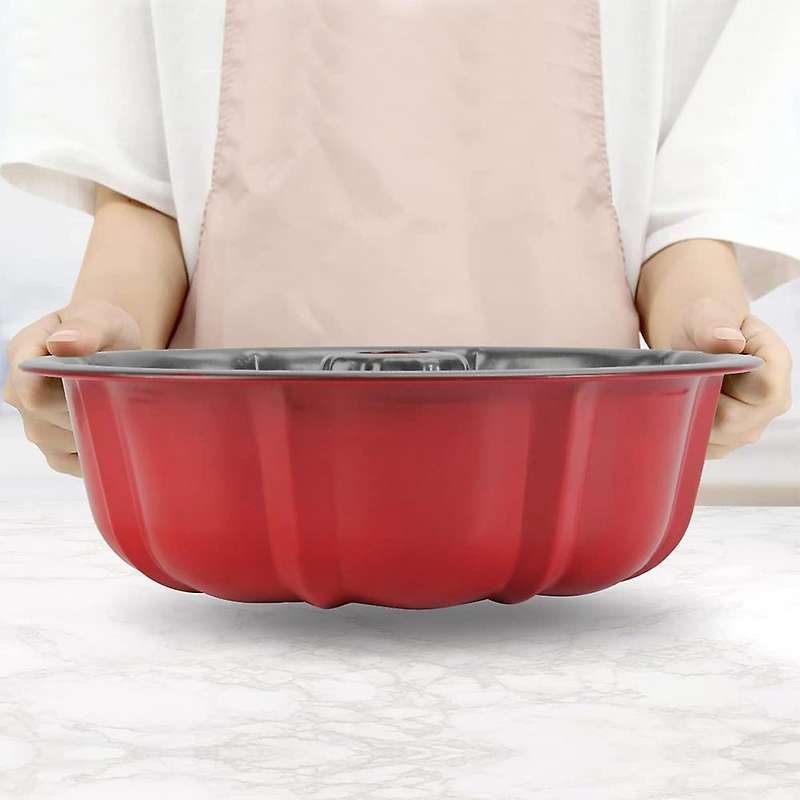 Bundt Cake Pan Nonstick, Fluted Tube Cake Pans for Baking, Heavy Duty