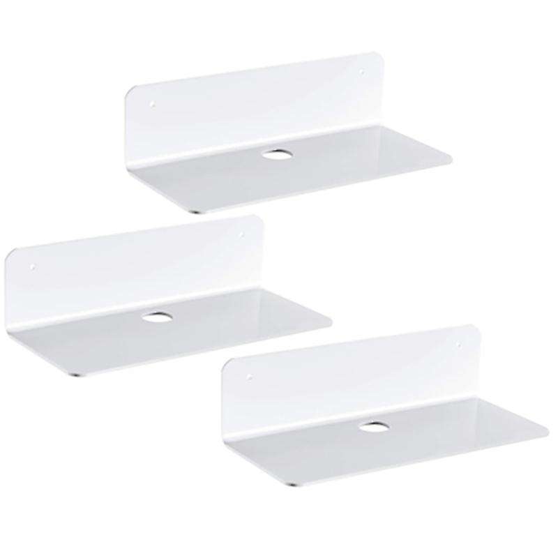 Floating Shelves Set Of 3 with Cable Clips - Wall Small Display Shelf