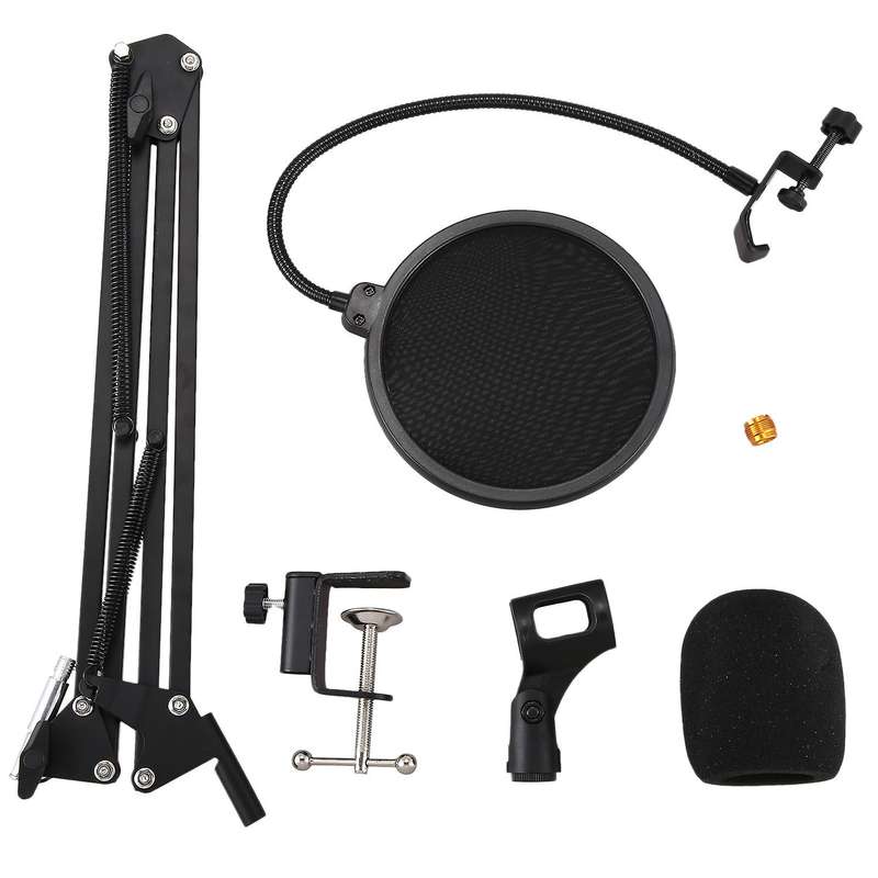 Microphone Stand Suspension Scissor Arm Stands with 3/8-5/8 Screw