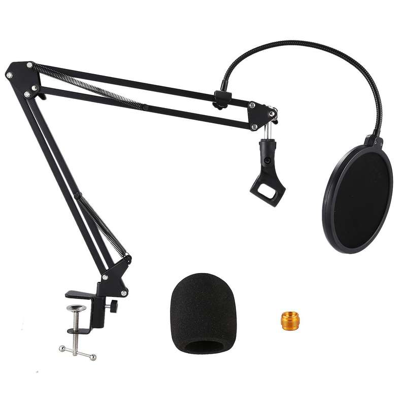 Microphone Stand Suspension Scissor Arm Stands with 3/8-5/8 Screw