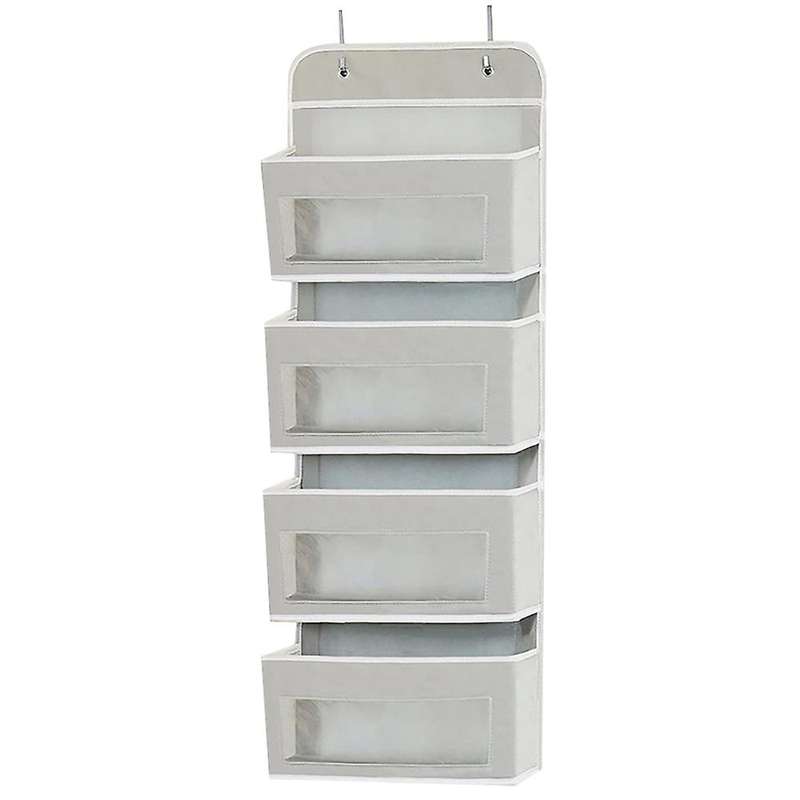 1pcs Household Storage Bags Installation 4 Transparent Pocket D