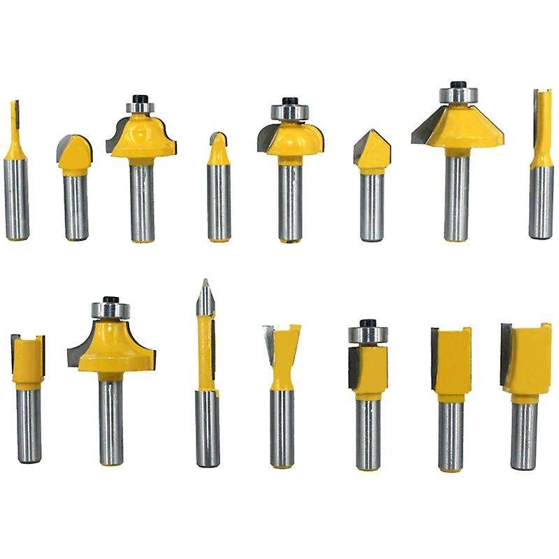 15pcs 8mm Router Bit Set for Wood Bits Tungsten Carbide Cutting