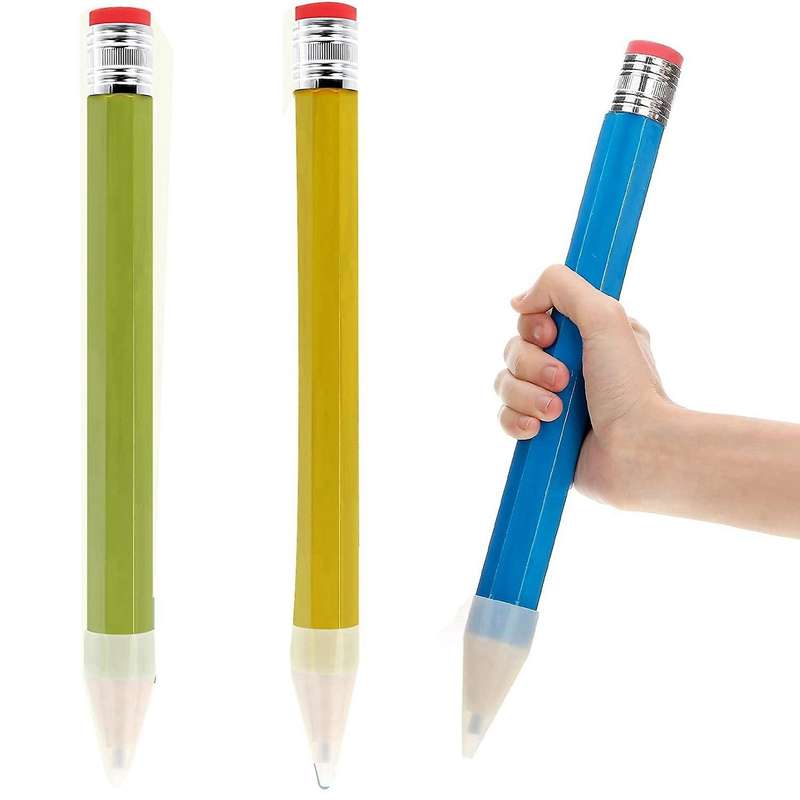 6pcs Wooden Jumbo Pencils for Prop,14 Inch Pencil for School Supplies