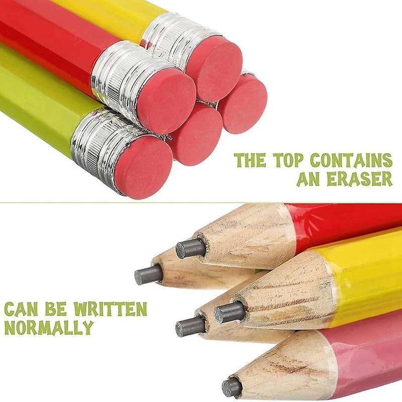 6pcs Wooden Jumbo Pencils for Prop,14 Inch Pencil for School Supplies