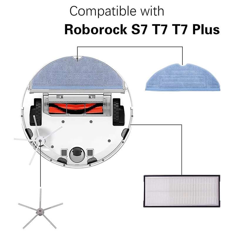 14 Pcs for Roborock S7 T7s Hepa Accessory Of Filter Detachable Main