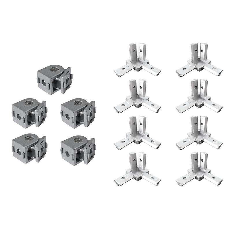 T-slot Aluminum 2020 3-way Angle Bracket Connector with Screw