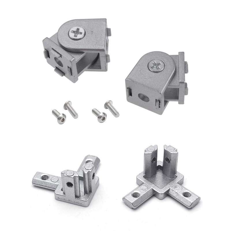 T-slot Aluminum 2020 3-way Angle Bracket Connector with Screw