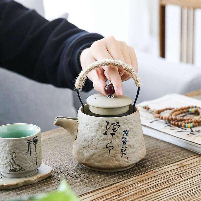 Retro Japanese Kungfu Teapot Ceramic Tea Set