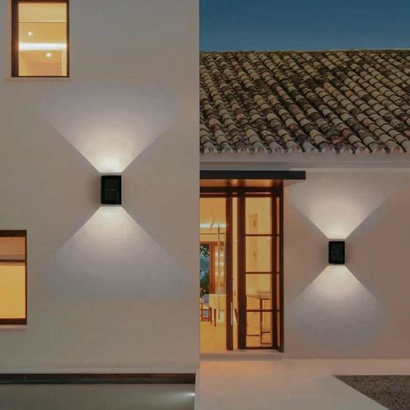 Solar Up Down Wall Lights,2 Pack Illuminate Wall Lamps Solar Light A