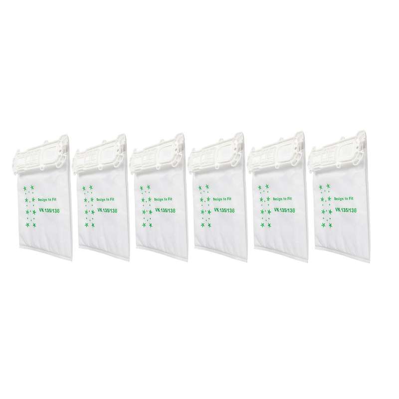 6 Pieces Dust Bags for Vorwerk Kobold Vk200 Fp200 Dust Bag Parts