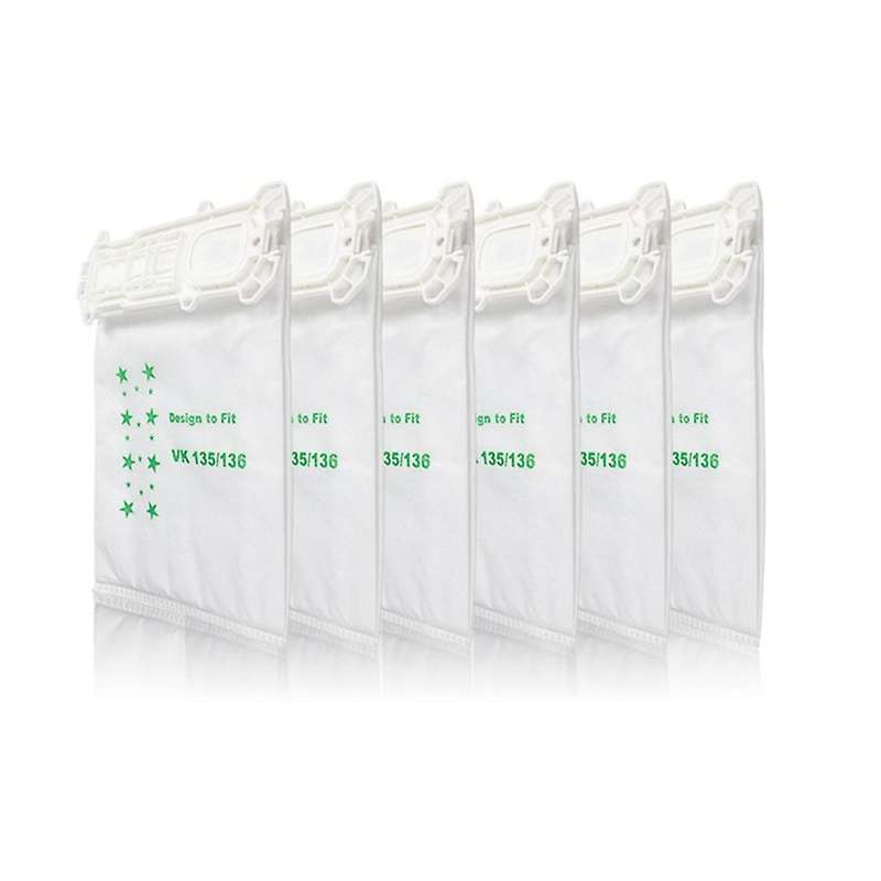 6 Pieces Dust Bags for Vorwerk Kobold Vk200 Fp200 Dust Bag Parts