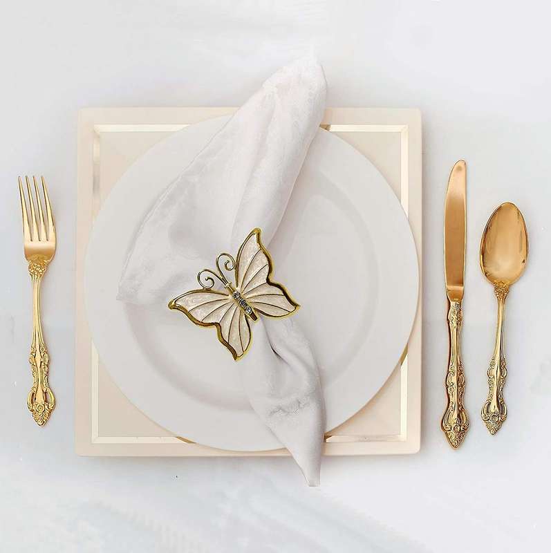 Napkin-rings Set Of 12 for Valentine's Day Christmas Wedding Party
