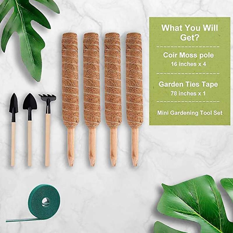 Moss Pole for Climbing Plants Plant Support Pole Coir Moss Stick