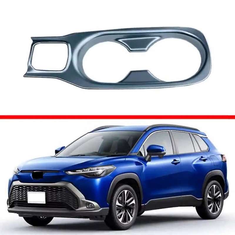 For Toyota Corolla Cross Car Cup Holder Frame Cover Chrome B