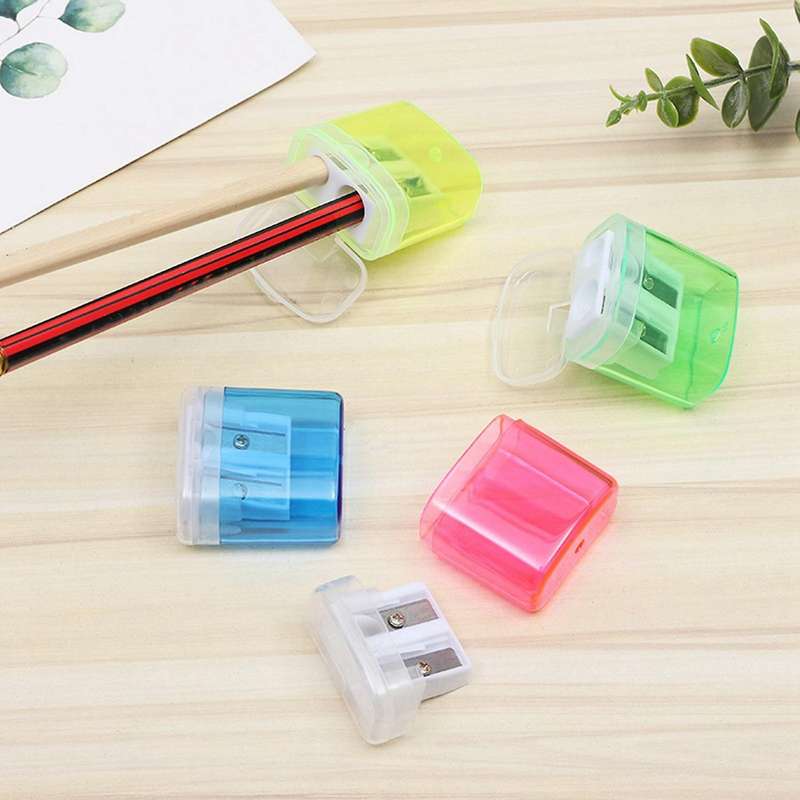 48pcs 4 Color Pencil Sharpener Transparent Pupil Pencil Sharpener